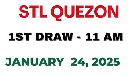 stl quezon 1st draw result today live|STL Quezon 1st draw result today live 25 April 2024 .
